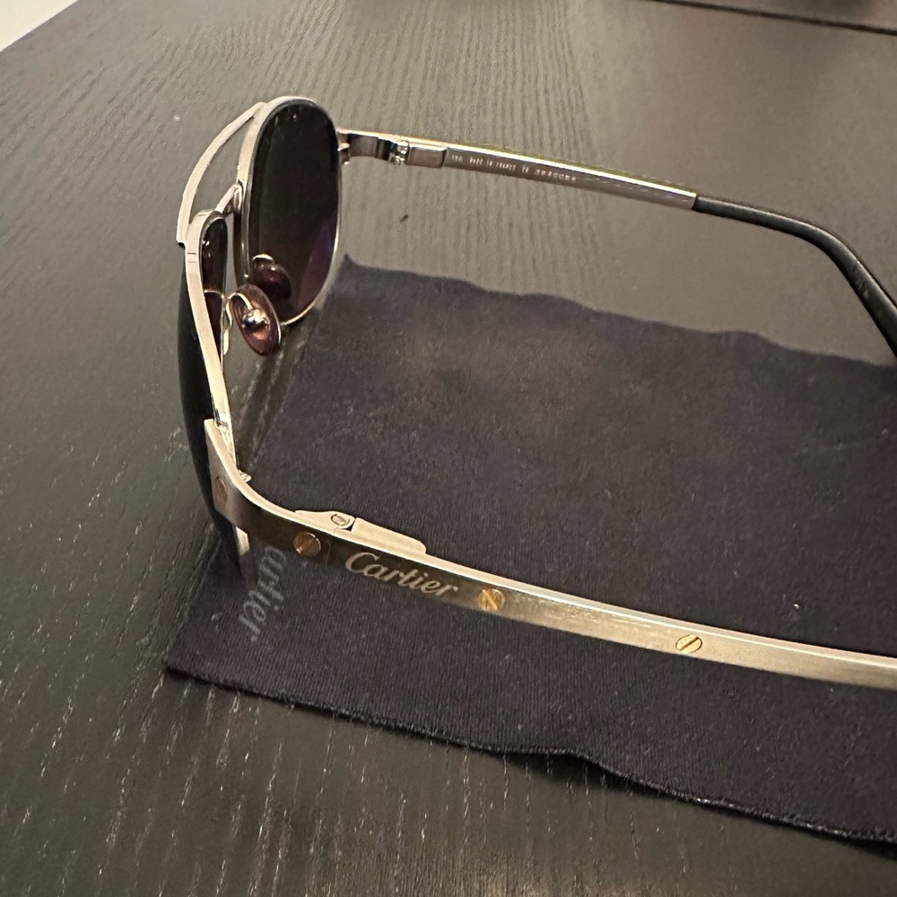 CARTIER Santos-Dumont Aviator Sunglasses 130 - Picture 5 of 9